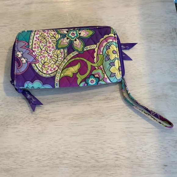 Vera Bradley Wristlet purple/pink/green - Picture 1 of 5